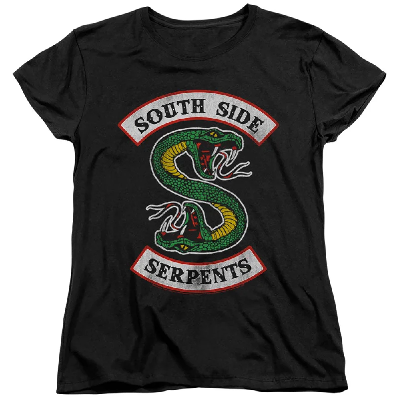 Deal Explosion Riverdale Womens T-Shirt South Side Serpents Black Tee