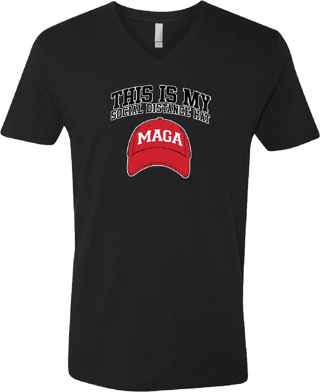 Deal Dash Social Distancing MAGA Hat V-Neck Shirt