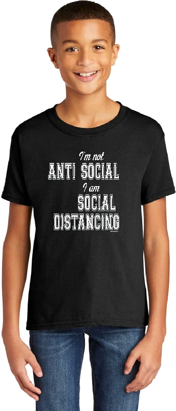 YEAR-End Clearance Social Distancing Not Anti Social Youth Kids Shirt