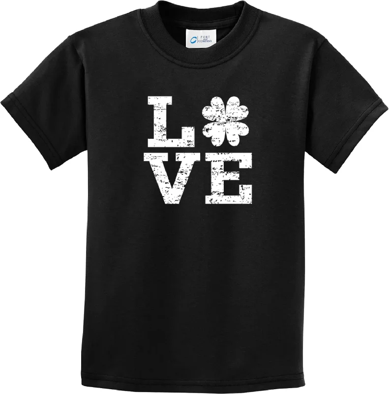 Don't Miss St Patricks Day Distressed Love Shamrock Kids T-shirt