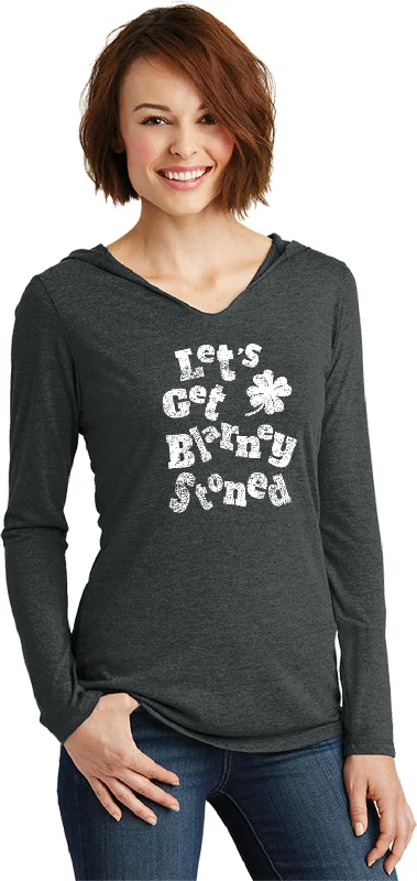 Discount Days St Patricks Day Lets Get Blarney Stoned Ladies Lightweight Hoodie