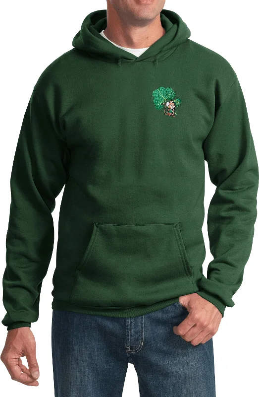 Season Finale Sale St Patricks Day Lucky Irish Mouse Patch Pocket Print Hoodie
