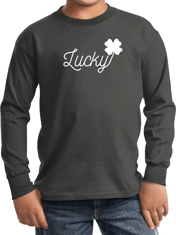 Inventory Reduction St Patricks Day Lucky Kids Long Sleeve Shirt