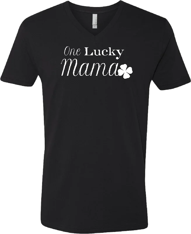 Price Slash St Patricks Day One Lucky Mama V-neck Shirt