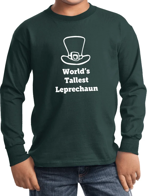 Blowout Sale St Patricks Day Worlds Tallest Leprechaun Kids Long Sleeve Shirt
