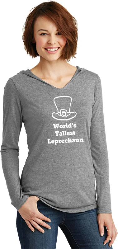 Limited Time Discount St Patricks Day Worlds Tallest Leprechaun Ladies Lightweight Hoodie Limited Time Discount St Patricks Day Worlds Tallest Leprechaun Ladies Lightweight Hoodie
