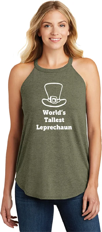 Seasonal Clearance St Patricks Day Worlds Tallest Leprechaun Ladies Tri Rocker Tank Top Seasonal Clearance St Patricks Day Worlds Tallest Leprechaun Ladies Tri Rocker Tank Top