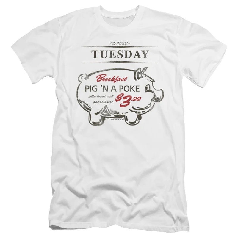Sale Event Supernatural Canvas T-Shirt Pig in a Poke White
