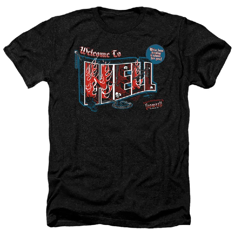 Crazy Deals Supernatural Heather T-Shirt Welcome to Hell Black Tee