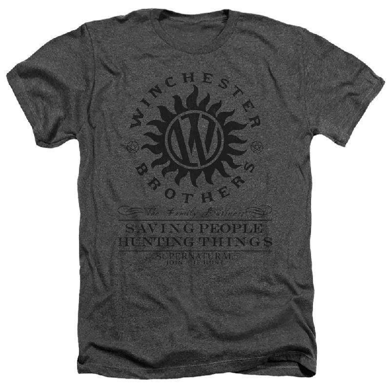 Great Deals Supernatural Heather T-Shirt Winchester Brothers Charcoal Tee
