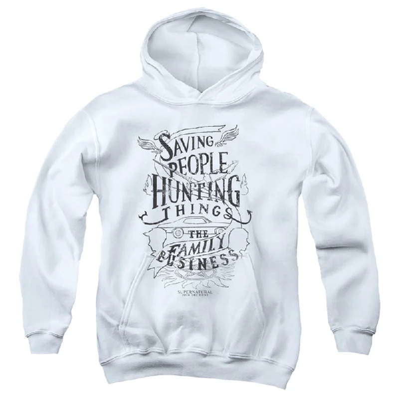 Unmissable Offer Supernatural Kids Hoodie Saving People Hunting Things White Hoody