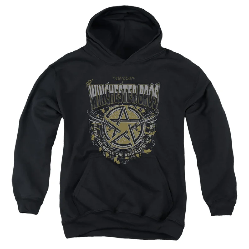 New Deals Supernatural Kids Hoodie Winchester Bros Black Hoody