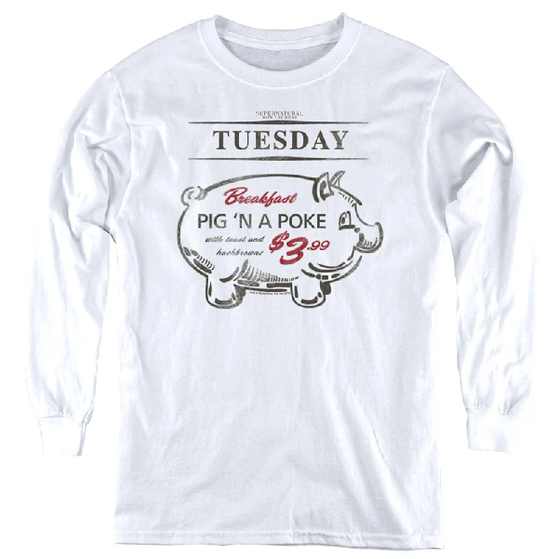 Unbeatable Prices Supernatural Kids Long Sleeve Pig in a Poke White