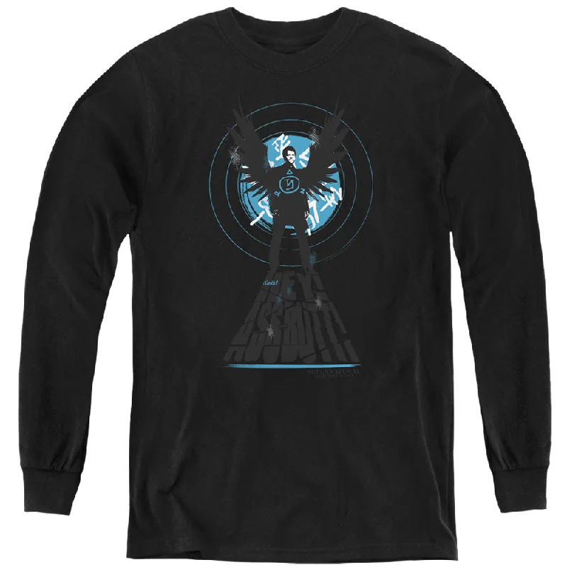 Weekend Deal Supernatural Kids Long Sleeve Shirt Hey Assbutt Black Tee