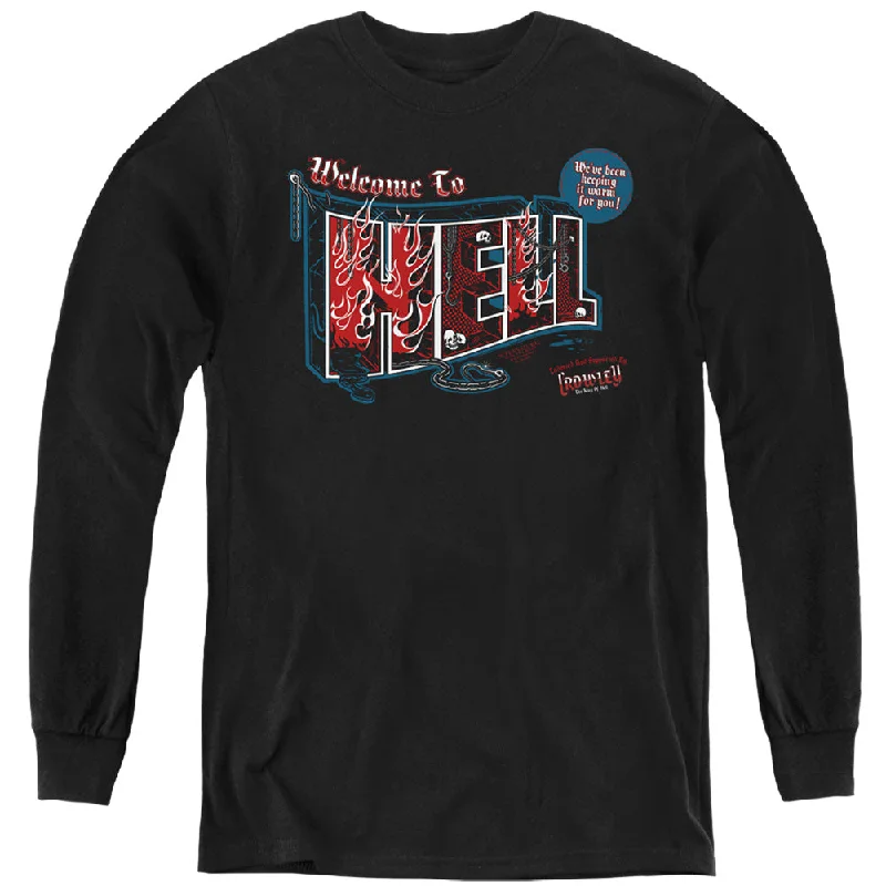 Extra Savings Supernatural Kids Long Sleeve Shirt Welcome to Hell Black Tee