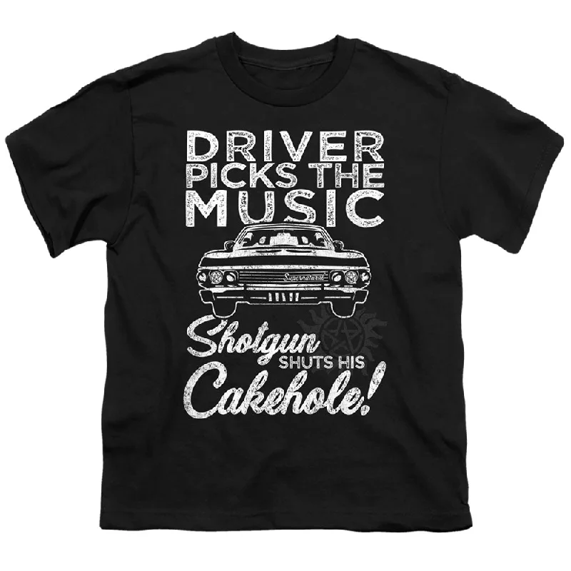 Price Rollback Supernatural Kids T-Shirt Driver Picks The Music Black Tee