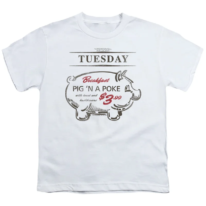 Unmissable Offer Supernatural Kids T-Shirt Pig in a Poke White Tee