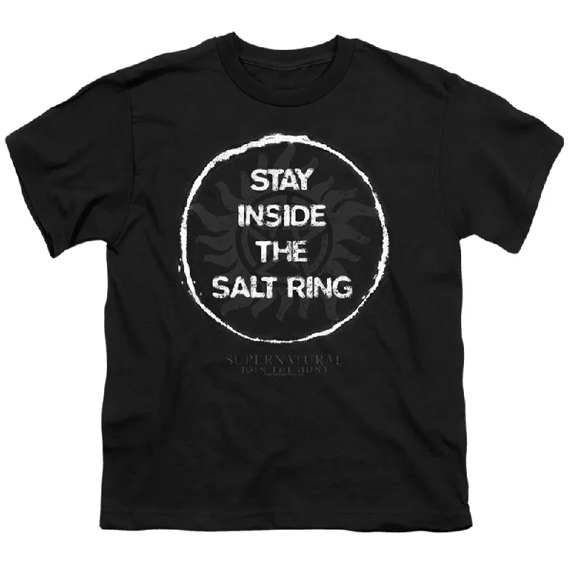 Act Fast Supernatural Kids T-Shirt Salt Ring Black Tee