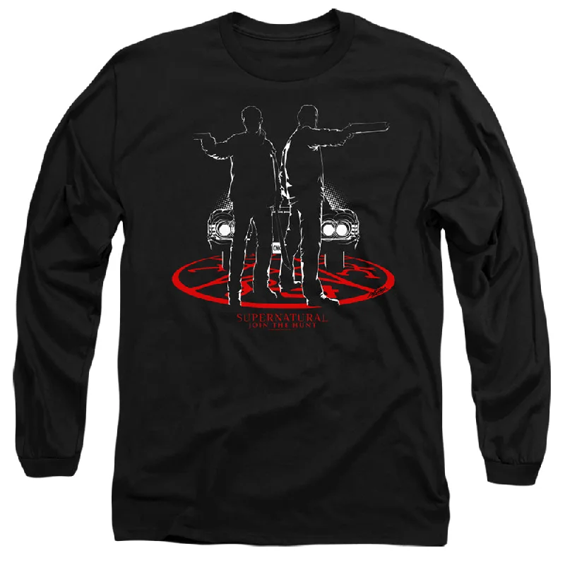 Lowest Prices Supernatural Long Sleeve T-Shirt Dean and Sam Silhouette Black Tee