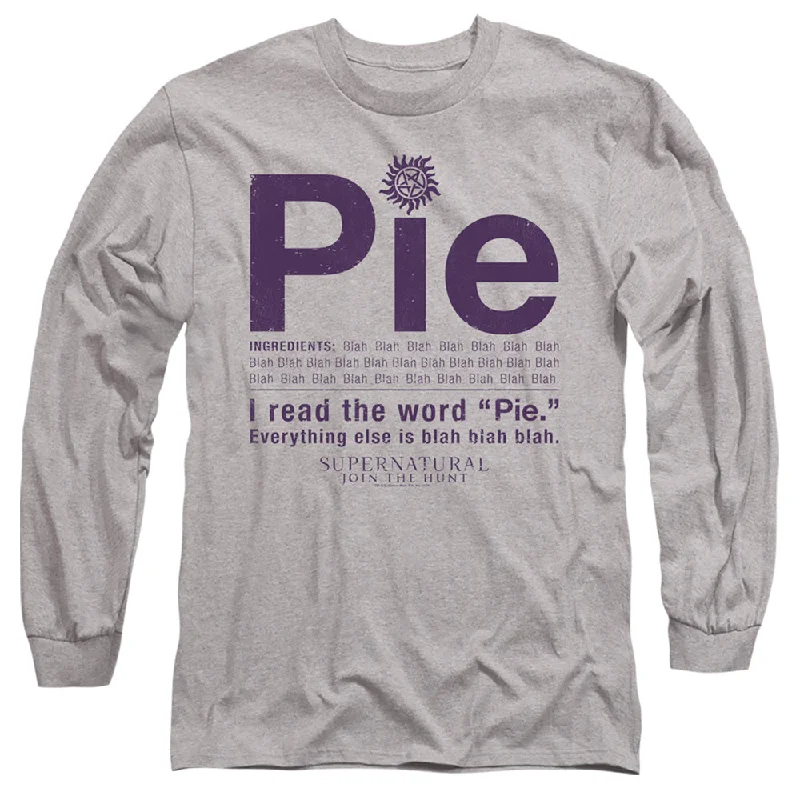 Price Cut Supernatural Long Sleeve T-Shirt Pie Scene Athletic Heather Tee