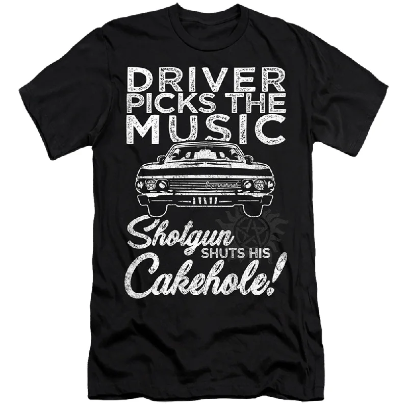 Quick Sale Supernatural Premium Canvas T-Shirt Driver Picks The Music Black Tee