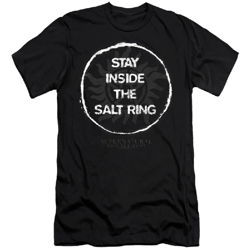 Deal Mania Supernatural Premium Canvas T-Shirt Salt Ring Black Tee