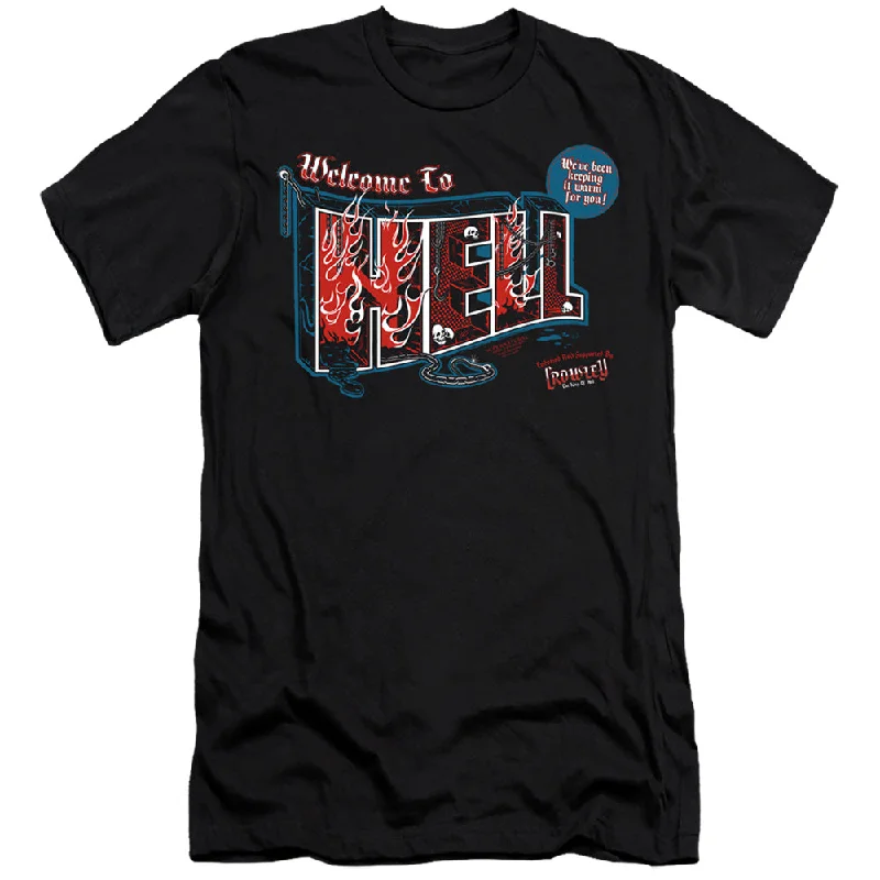 Buy Now Supernatural Premium Canvas T-Shirt Welcome to Hell Black Tee