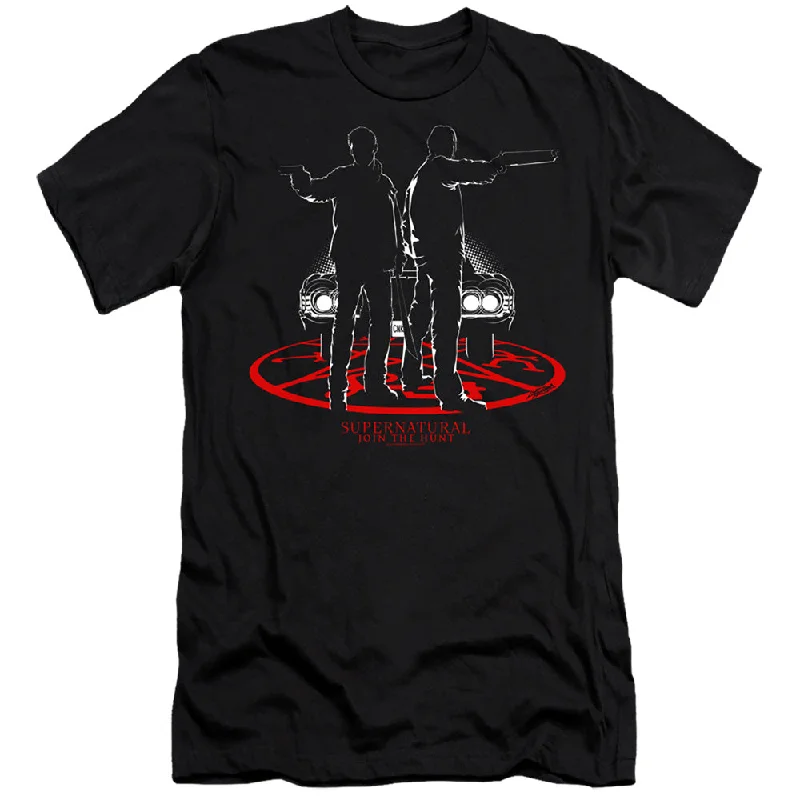 Bargain Prices Supernatural Slim Fit T-Shirt Dean and Sam Silhouette Black Tee