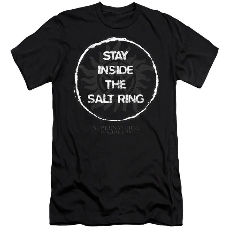 Bargain Blast Supernatural Slim Fit T-Shirt Salt Ring Black Tee