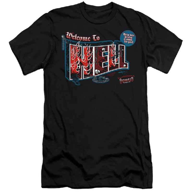 Deep Discounts Supernatural Slim Fit T-Shirt Welcome to Hell Black Tee