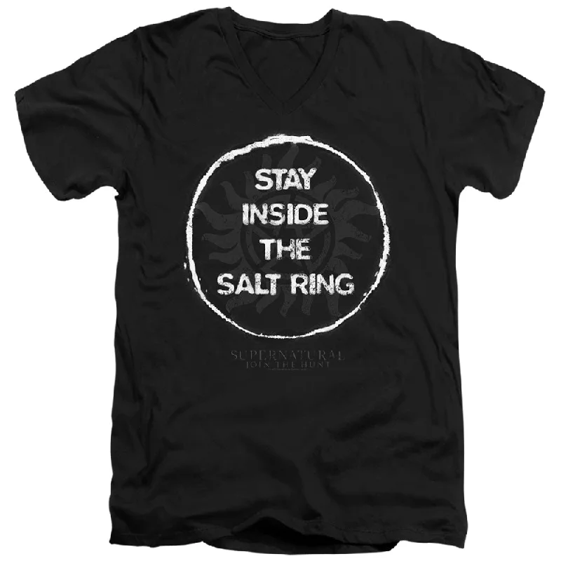 Price Drop Alert Supernatural Slim Fit V-Neck T-Shirt Salt Ring Black Tee