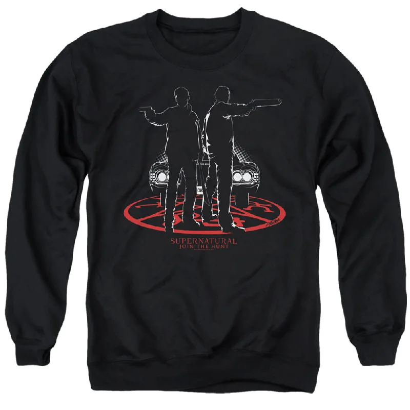 One-DAY Sale Supernatural Sweatshirt Dean and Sam Silhouette Black Pullover