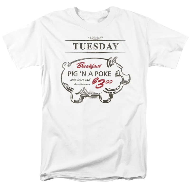 The Best Prices Supernatural T-Shirt Pig in a Poke White Tee