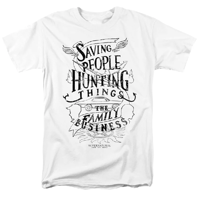 Midnight Madness Supernatural T-Shirt Saving People Hunting Things White Tee