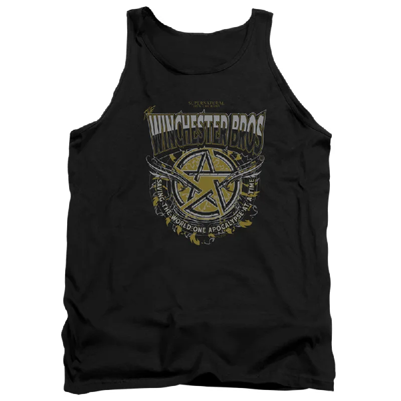 Instant Discount Supernatural Tanktop Winchester Bros Black Tank
