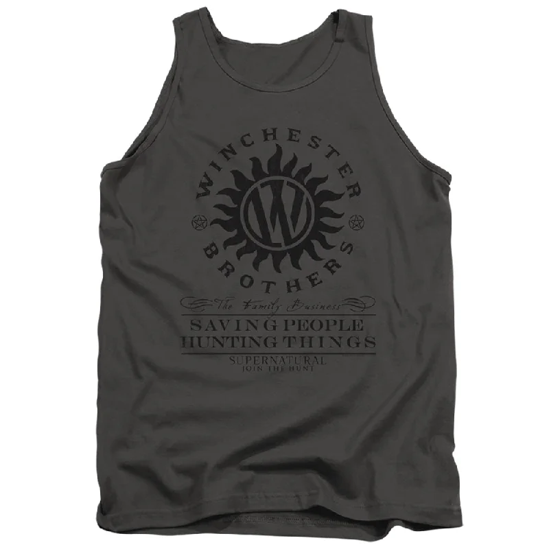 Hurry In Supernatural Tanktop Winchester Brothers Charcoal Tank