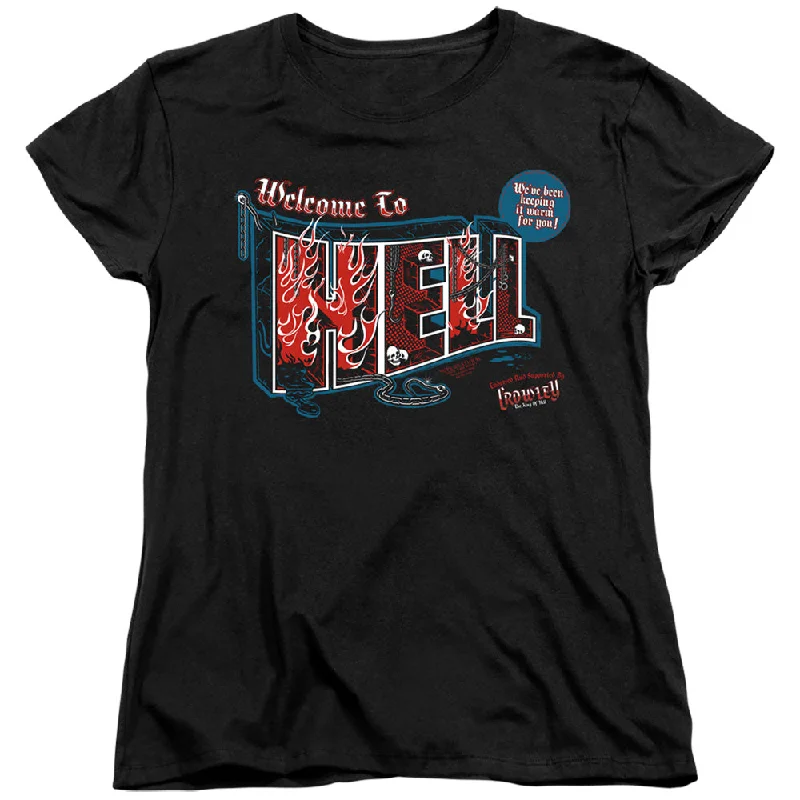 Exclusive Savings Supernatural Womens T-Shirt Welcome to Hell Black Tee