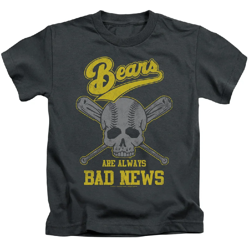 Exclusive Deal The Bad News Bears Boys T-Shirt Always Bad Skull Charcoal Tee