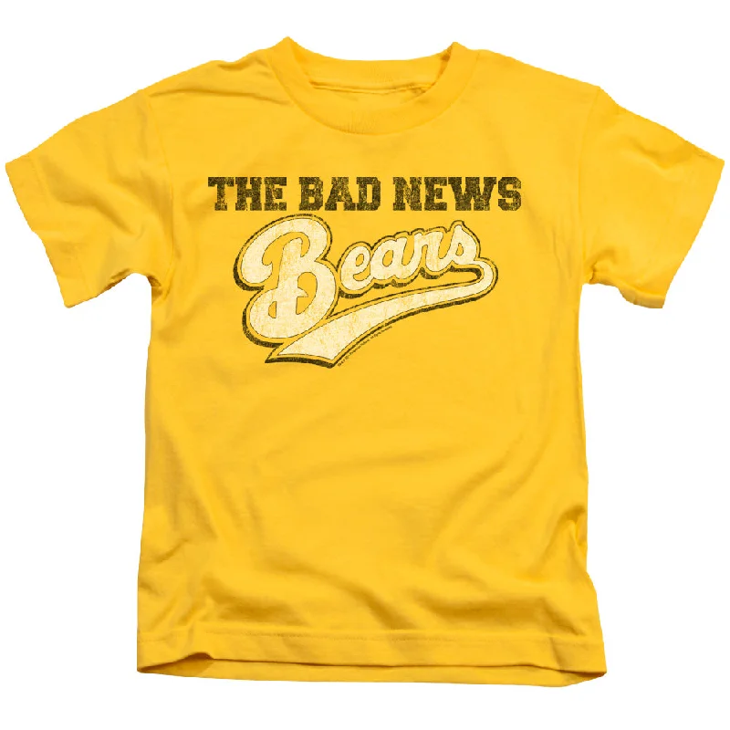 Last Chance The Bad News Bears Boys T-Shirt Vintage Movie Logo Yellow Tee