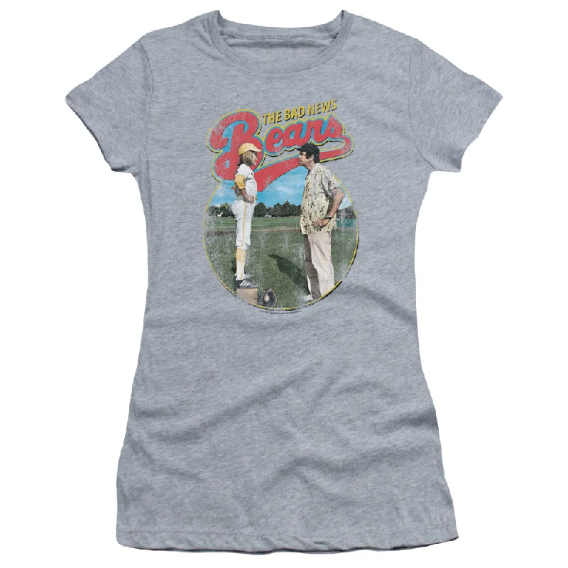 Deal of the Day The Bad News Bears Juniors T-Shirt Movie Cover Photo Heather Tee