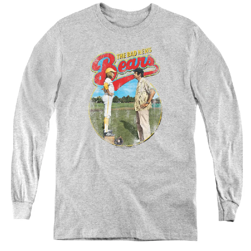 Limited Edition The Bad News Bears Kids Long Sleeve Shirt Movie Cover Photo Heather Tee Limited Edition The Bad News Bears Kids Long Sleeve Shirt Movie Cover Photo Heather Tee