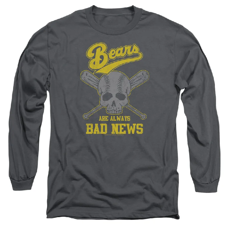 Limited Stock The Bad News Bears Long Sleeve T-Shirt Always Bad Skull Charcoal Tee