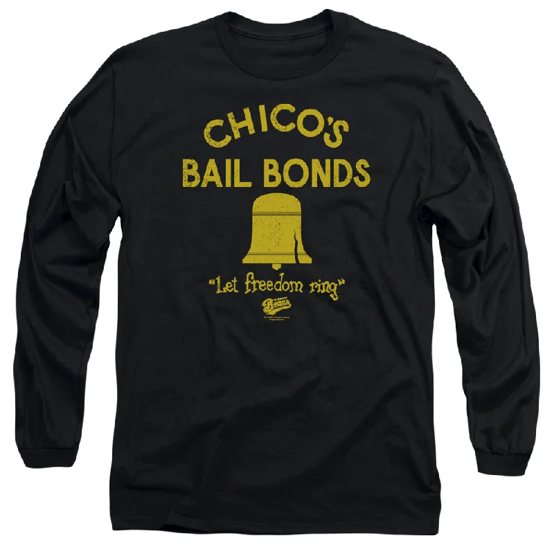 Midnight Sale The Bad News Bears Long Sleeve T-Shirt Chico's Bail Bonds Black Tee