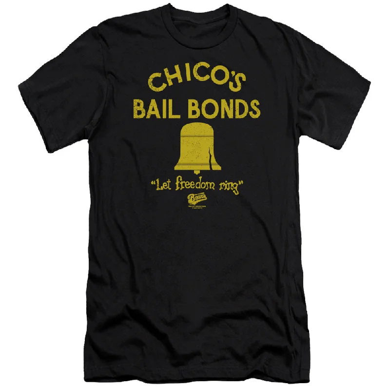 Anniversary Sale The Bad News Bears Premium Canvas T-Shirt Chico's Bail Bonds Black Tee Anniversary Sale The Bad News Bears Premium Canvas T-Shirt Chico's Bail Bonds Black Tee