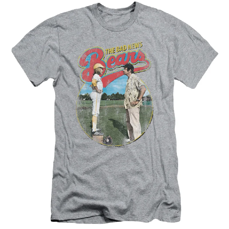 Mega Sale The Bad News Bears Slim Fit T-Shirt Movie Cover Photo Heather Tee