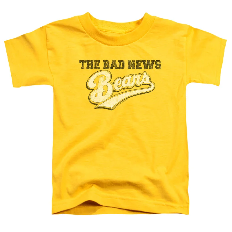 Early Bird Discount The Bad News Bears Toddler T-Shirt Vintage Movie Logo Yellow Tee