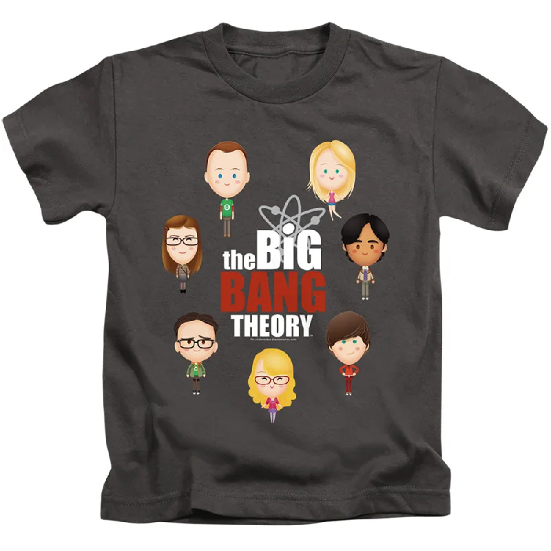 Best Seller The Big Bang Theory Boys T-Shirt Cartoon Characters Charcoal Tee