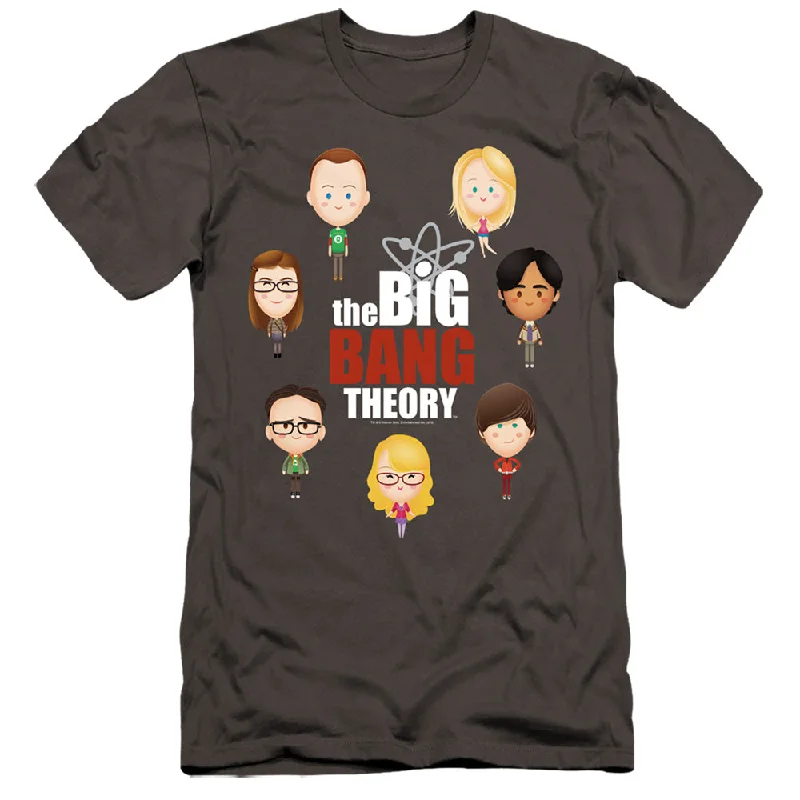 Deal of the Day The Big Bang Theory Canvas T-Shirt Cartoon Characters Charcoal