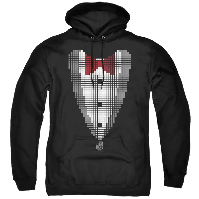 Epic Deals The Big Bang Theory Hoodie Tuxedo with Red Bow Tie Black Hoody