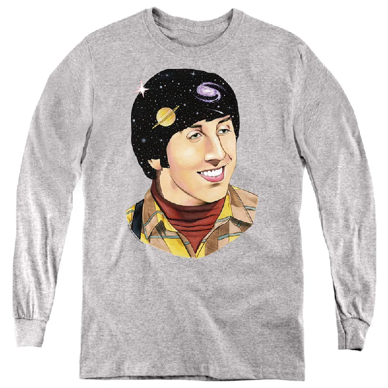 Last Chance The Big Bang Theory Kids Long Sleeve Howard in Space Athletic Heather